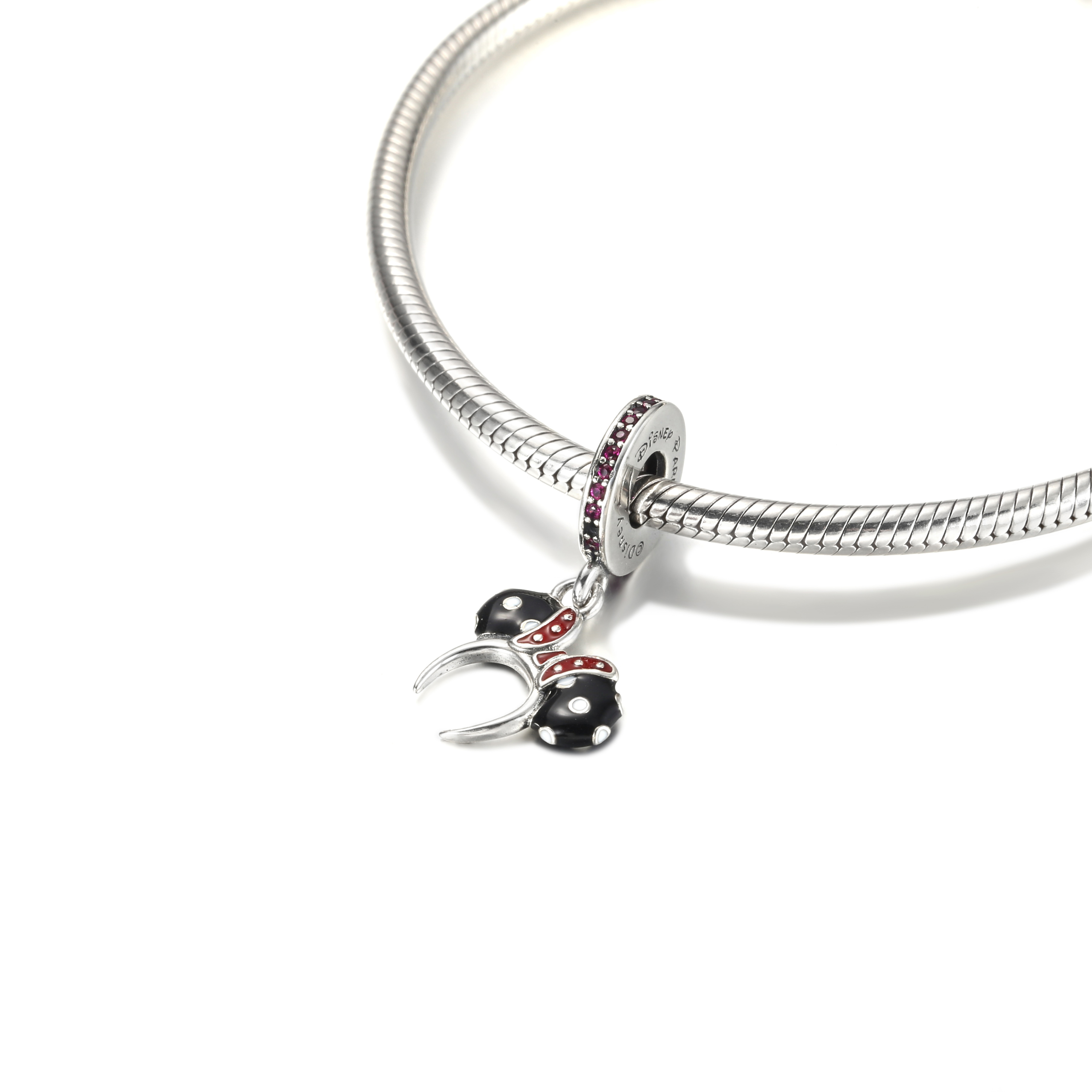 PANDORA Minnie Mouse Zwart-witte oor hoofdband Hangende Bedel - P400942464791