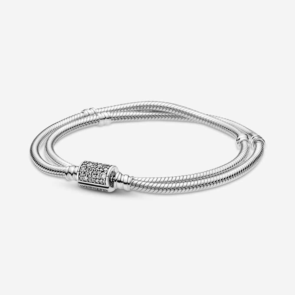 Pandora Moments Meerrijige Snake Chain Armband - 599544C01-D