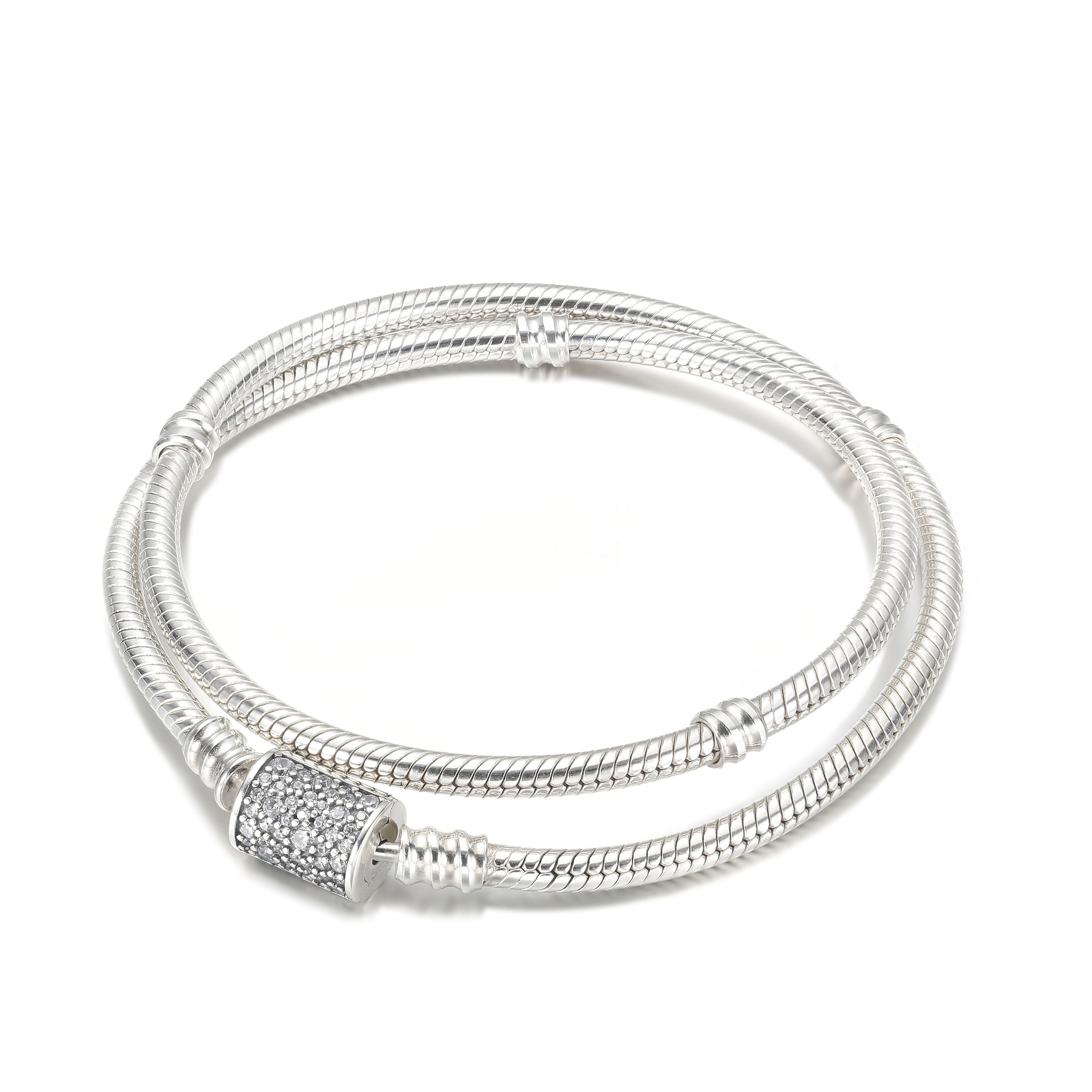 Pandora Moments Meerrijige Snake Chain Armband - 599544C01-D