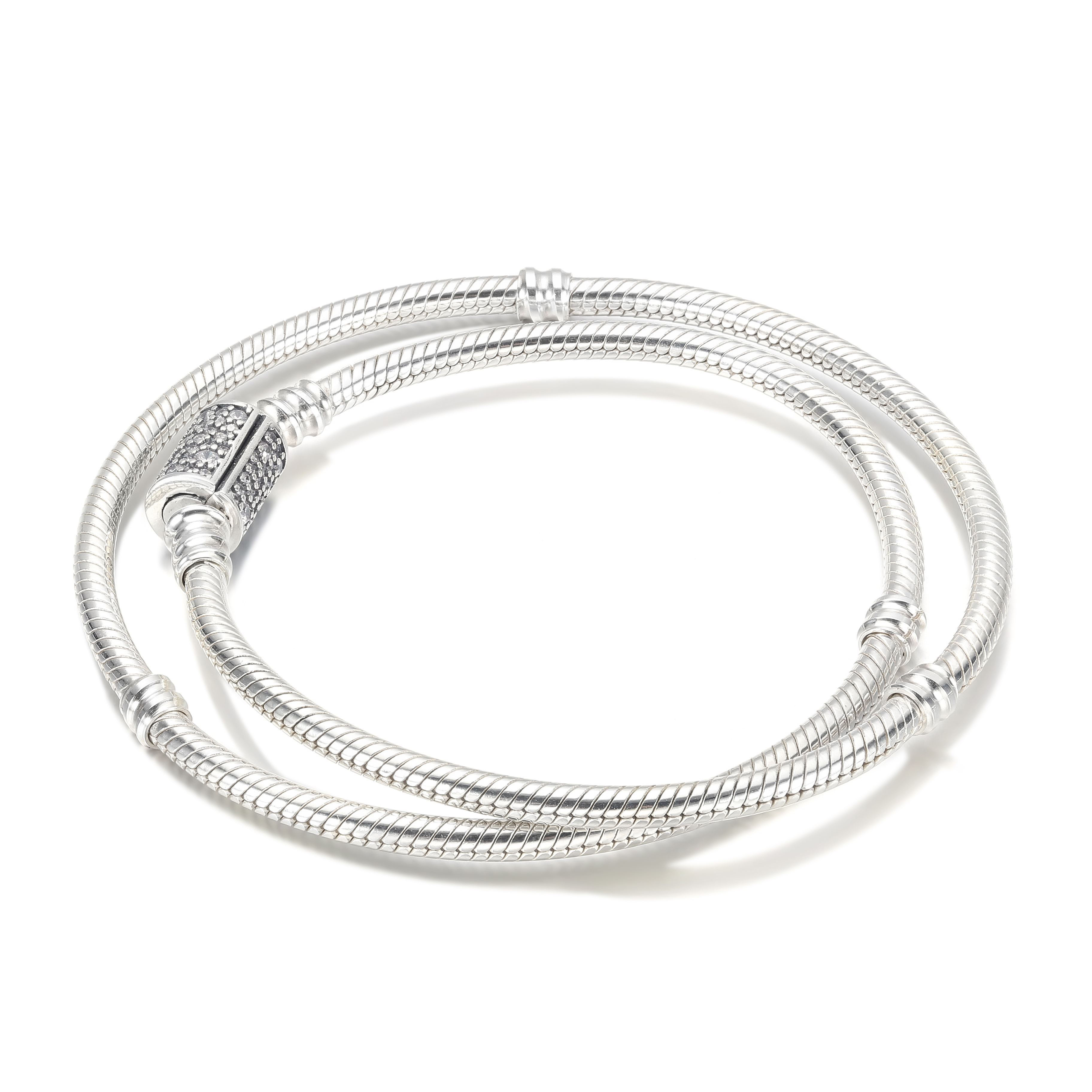 Pandora Moments Meerrijige Snake Chain Armband - 599544C01-D