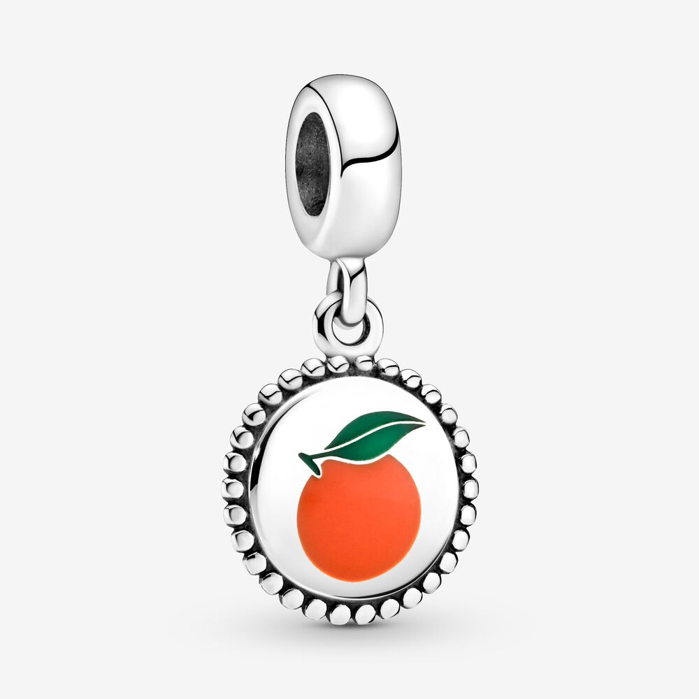 PANDORA Oranje motief rond Hangende Bedel - 791169C00_E026