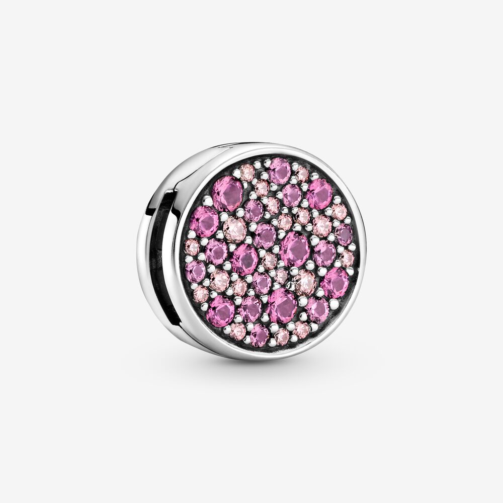 PANDORA Pink Pavé Clip Charm - 799362C01