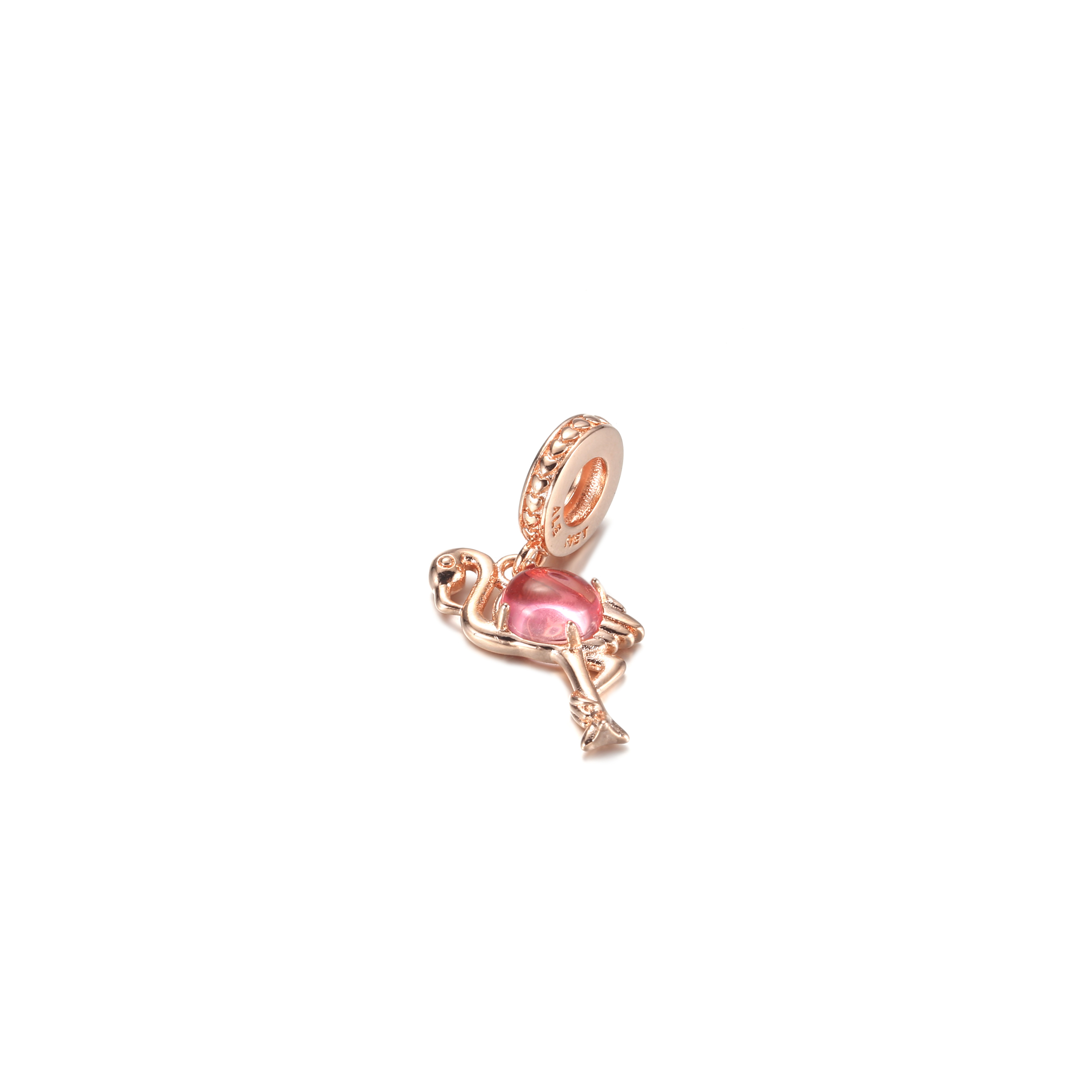 PANDORA Roze Muranoglazen Flamingo Hangende Bedel - 789431C01