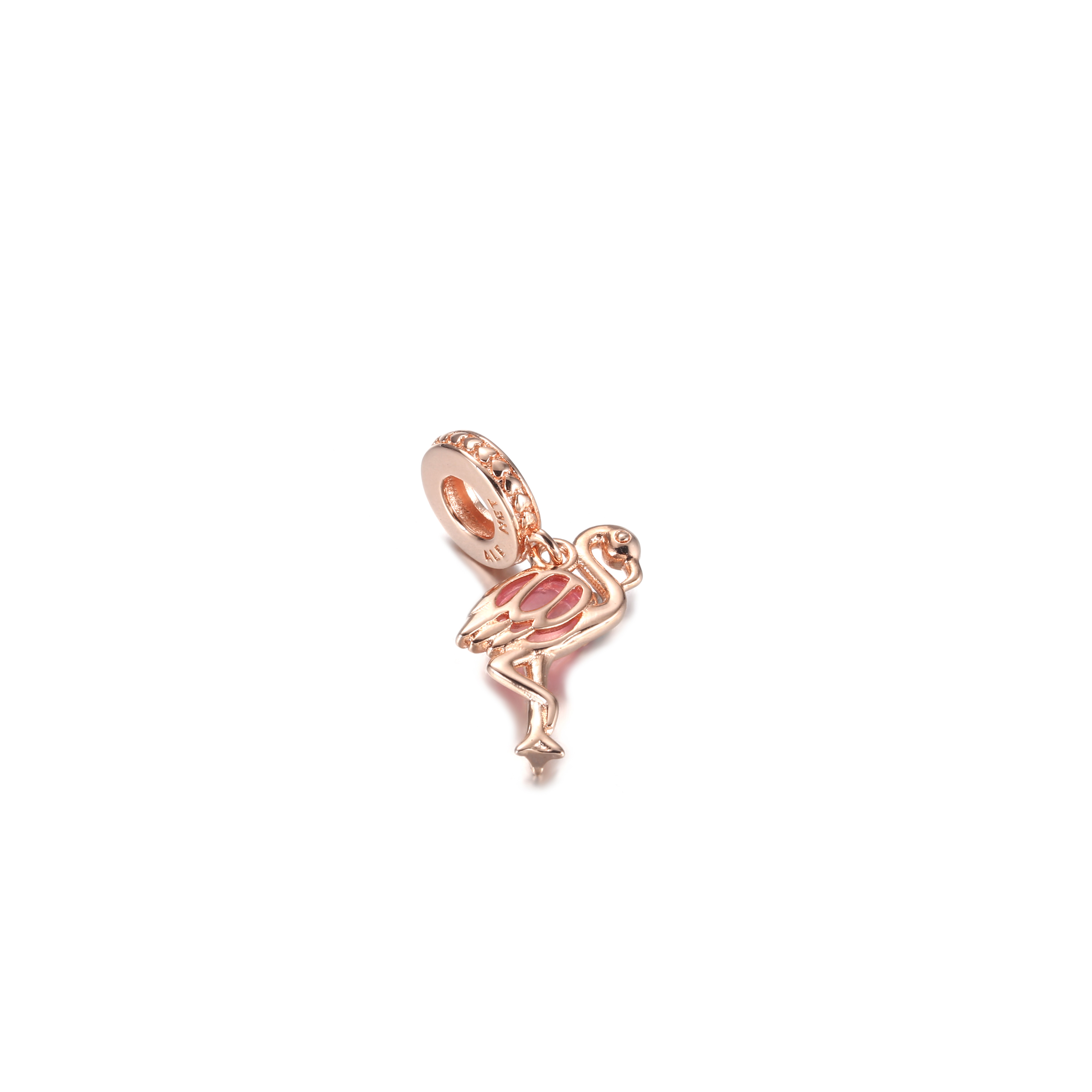 PANDORA Roze Muranoglazen Flamingo Hangende Bedel - 789431C01