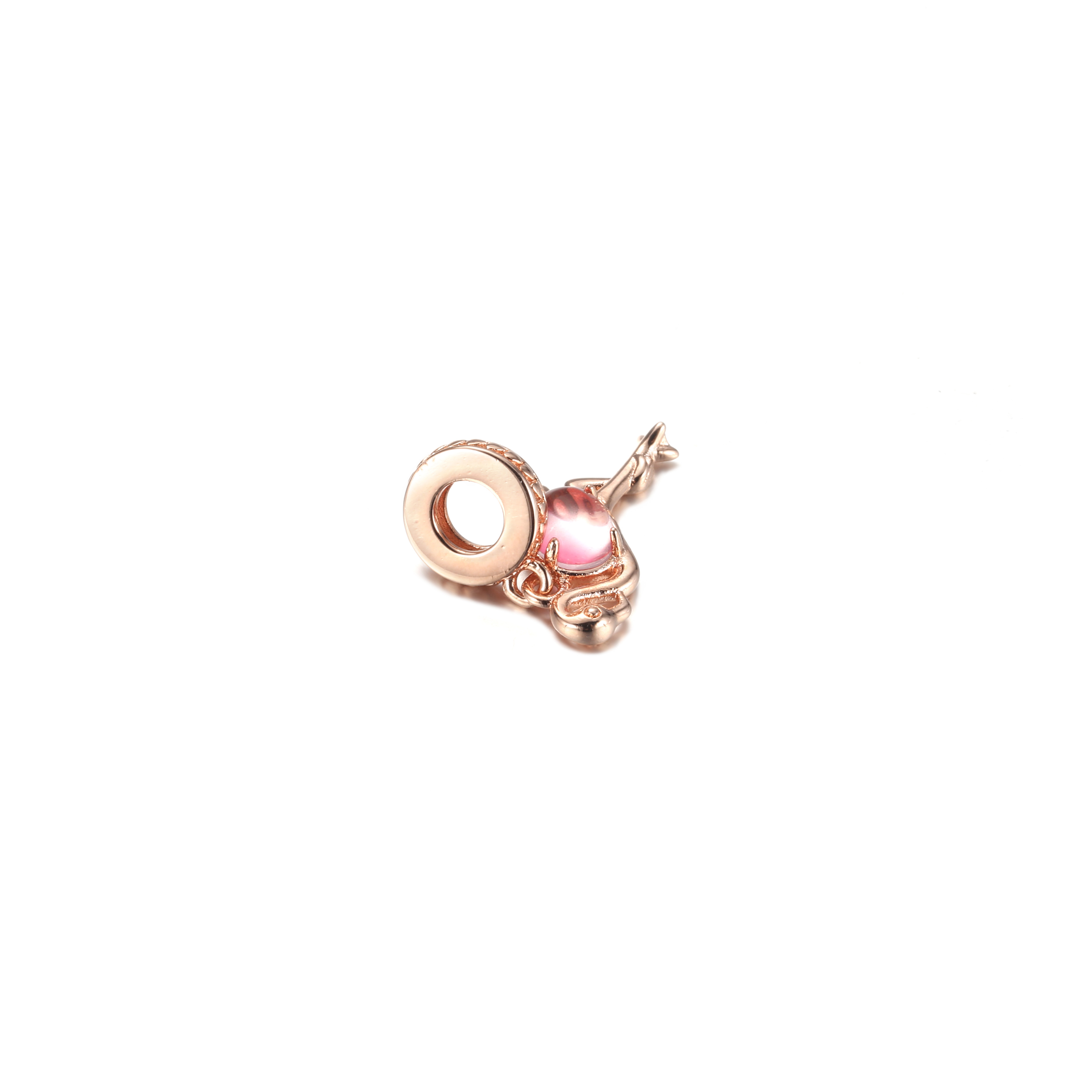 PANDORA Roze Muranoglazen Flamingo Hangende Bedel - 789431C01