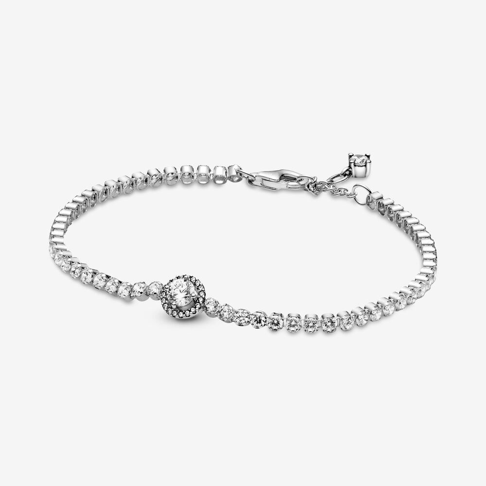 PANDORA Sparkling Halo Tennis Bracelet - 599416C01