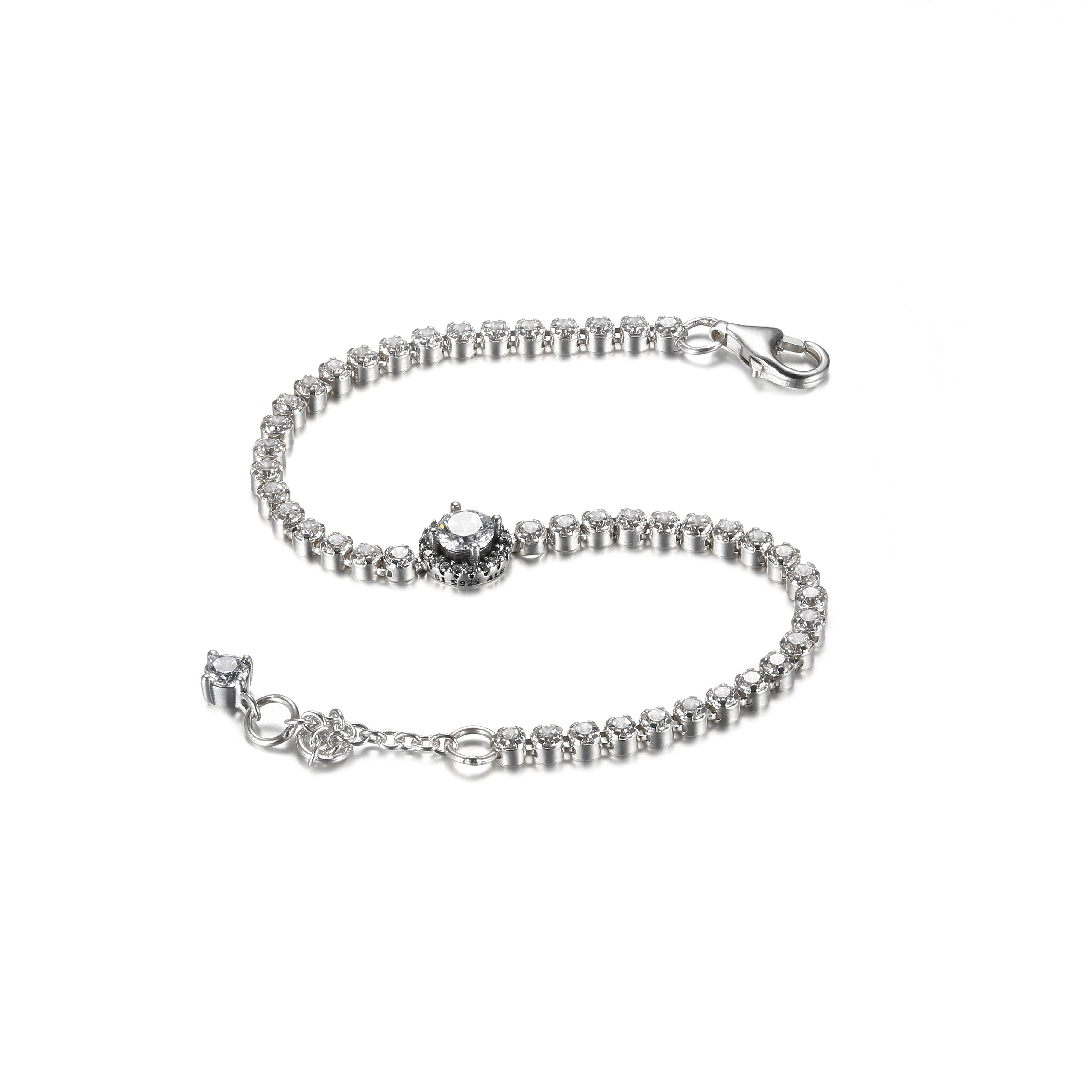 PANDORA Sparkling Halo Tennis Bracelet - 599416C01