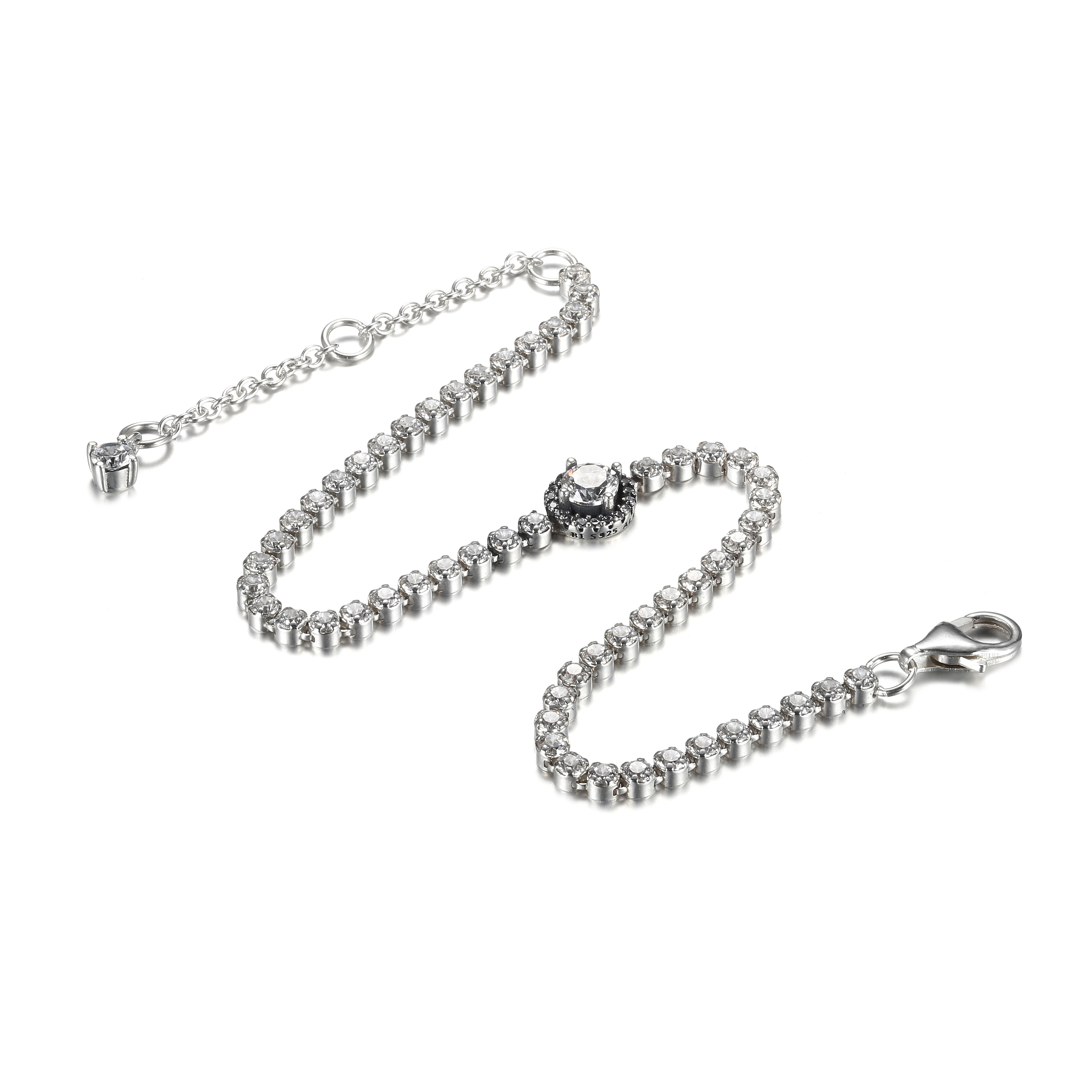 PANDORA Sparkling Halo Tennis Bracelet - 599416C01