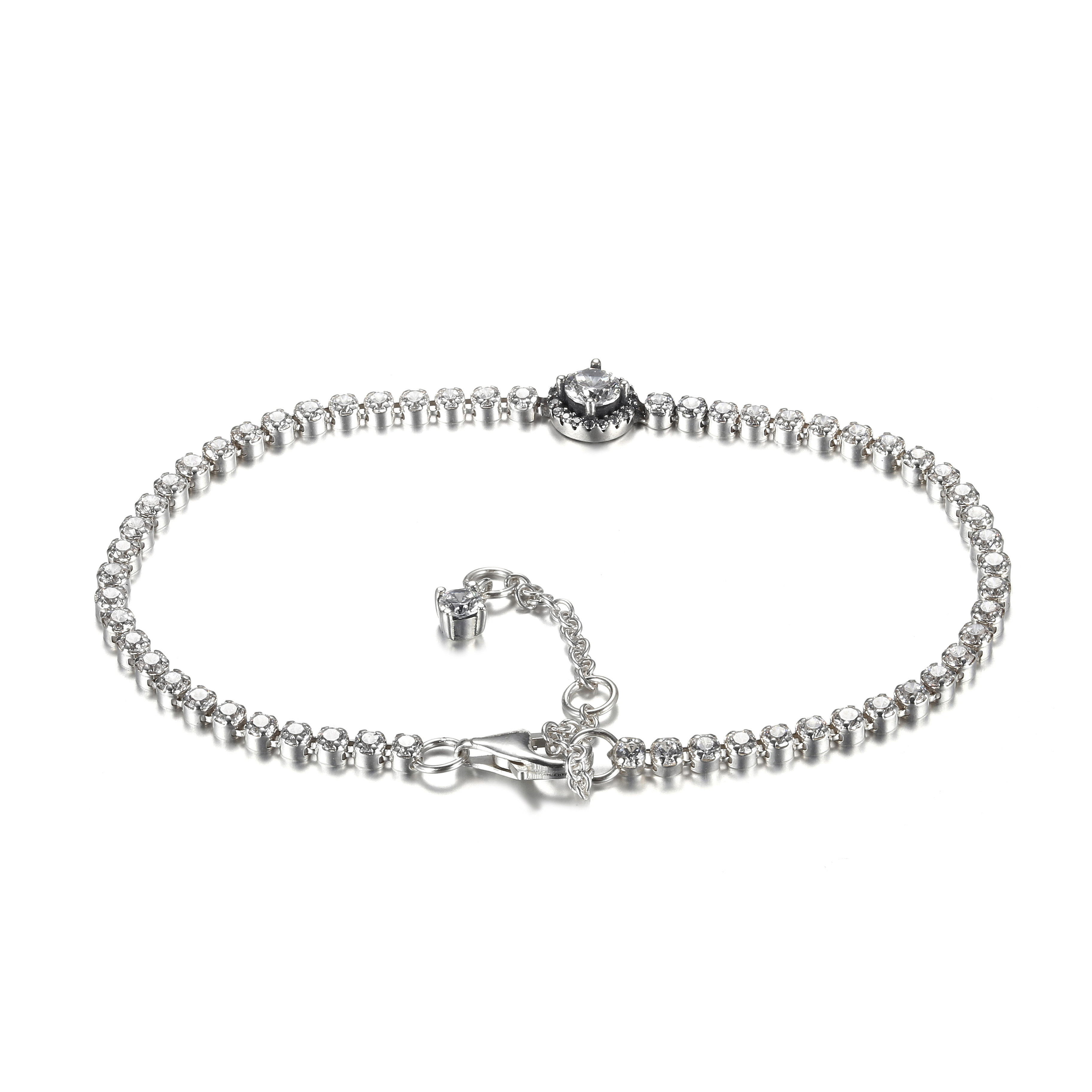 PANDORA Sparkling Halo Tennis Bracelet - 599416C01