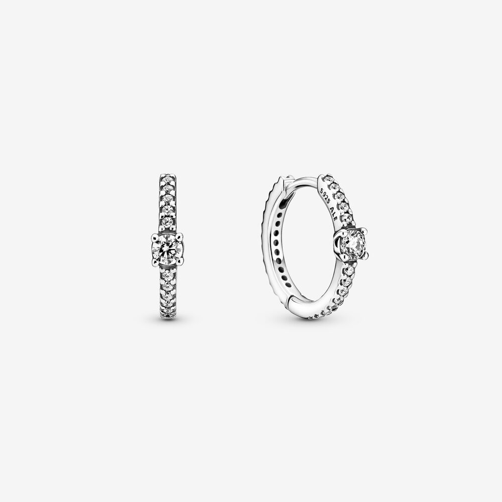 PANDORA Sparkling Hoop Earrings - 299406C01