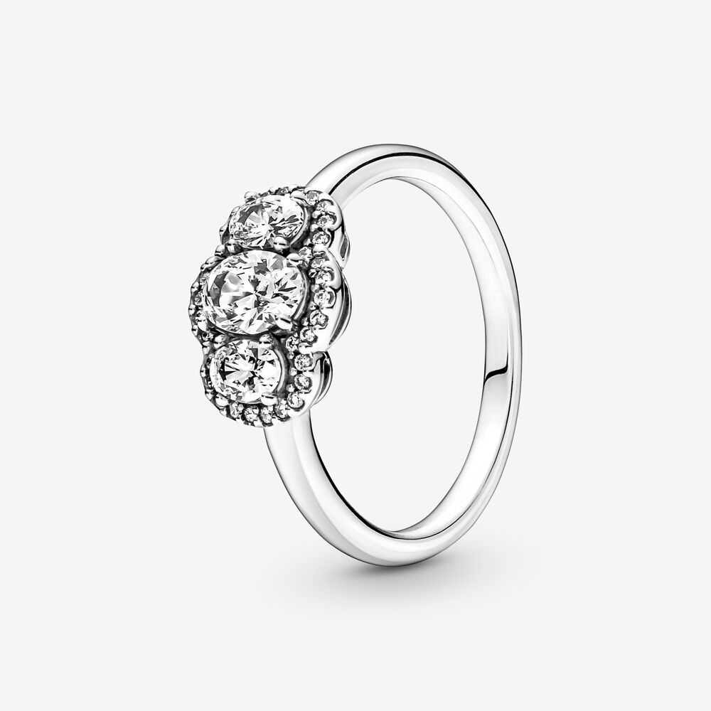 PANDORA Drie Stenen Vintage Ring - 190049C01