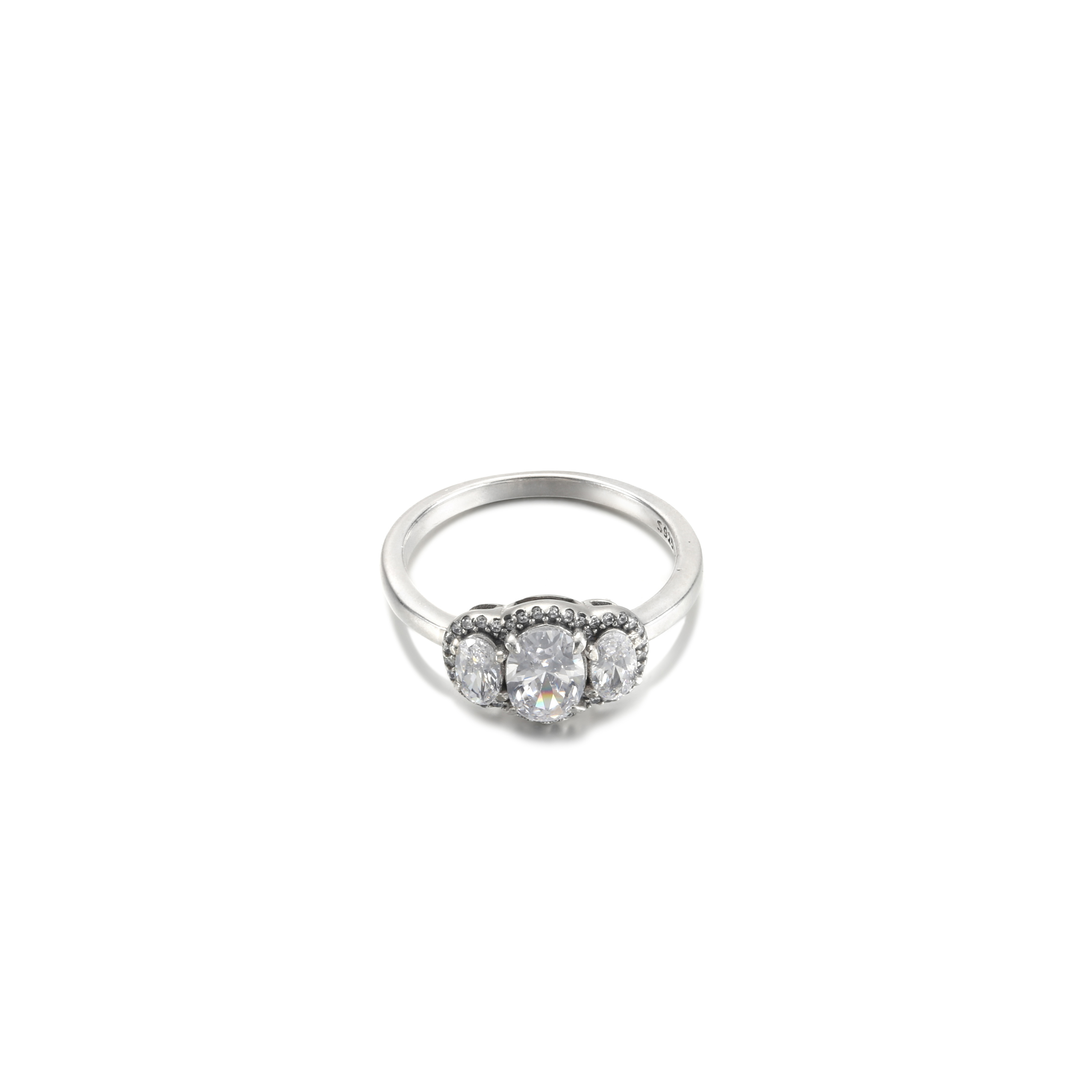 PANDORA Drie Stenen Vintage Ring - 190049C01