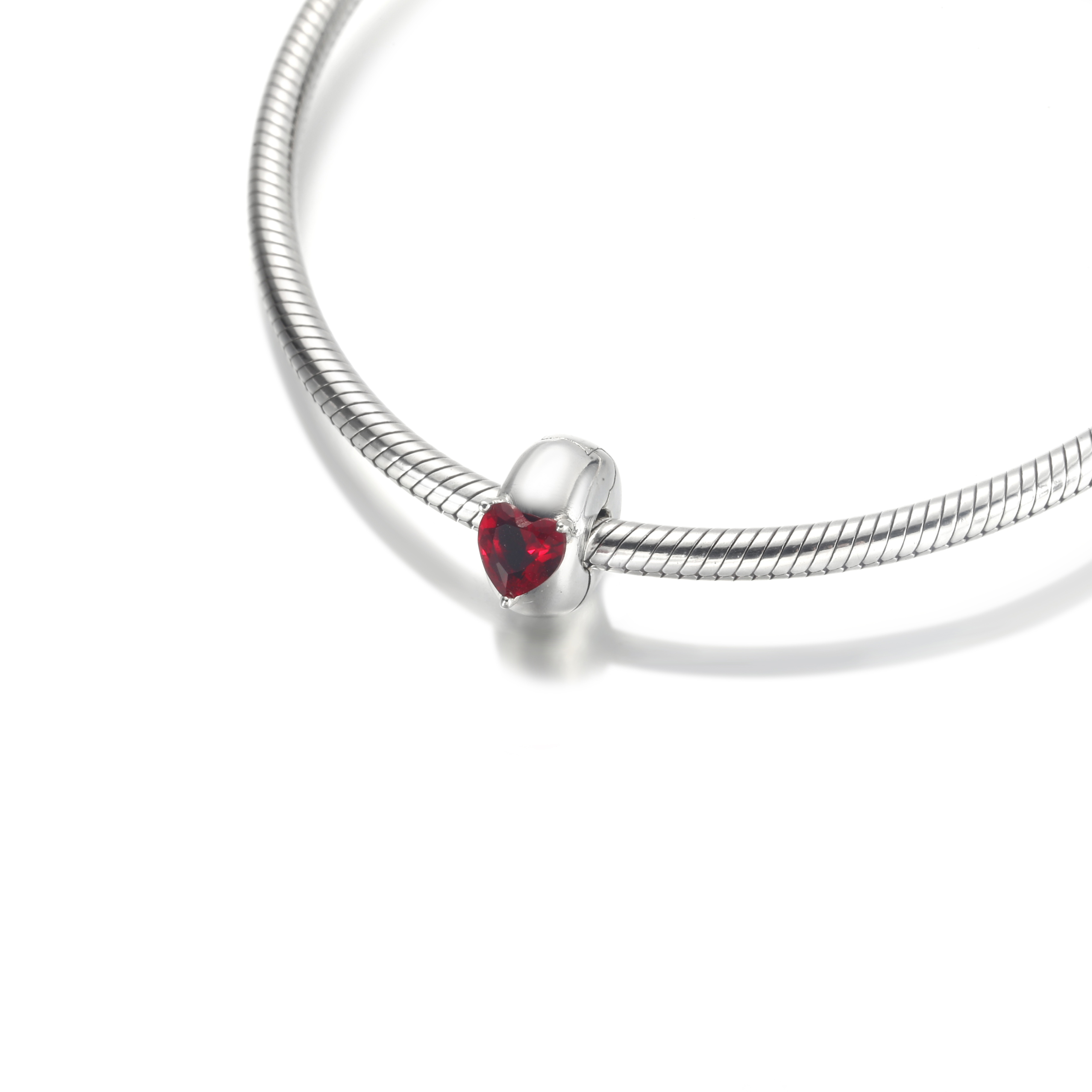 PANDORA Rood Hart Solitaire Clip Bedel - 799203C01