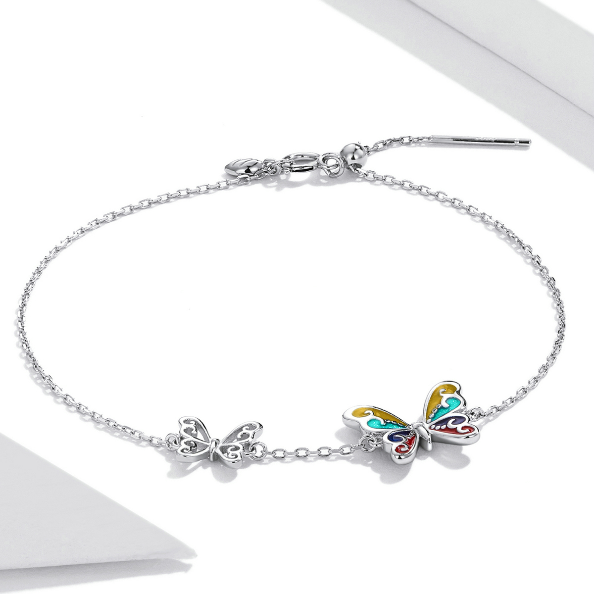 Pandora Style Briljante vlinder Armband - SCB228