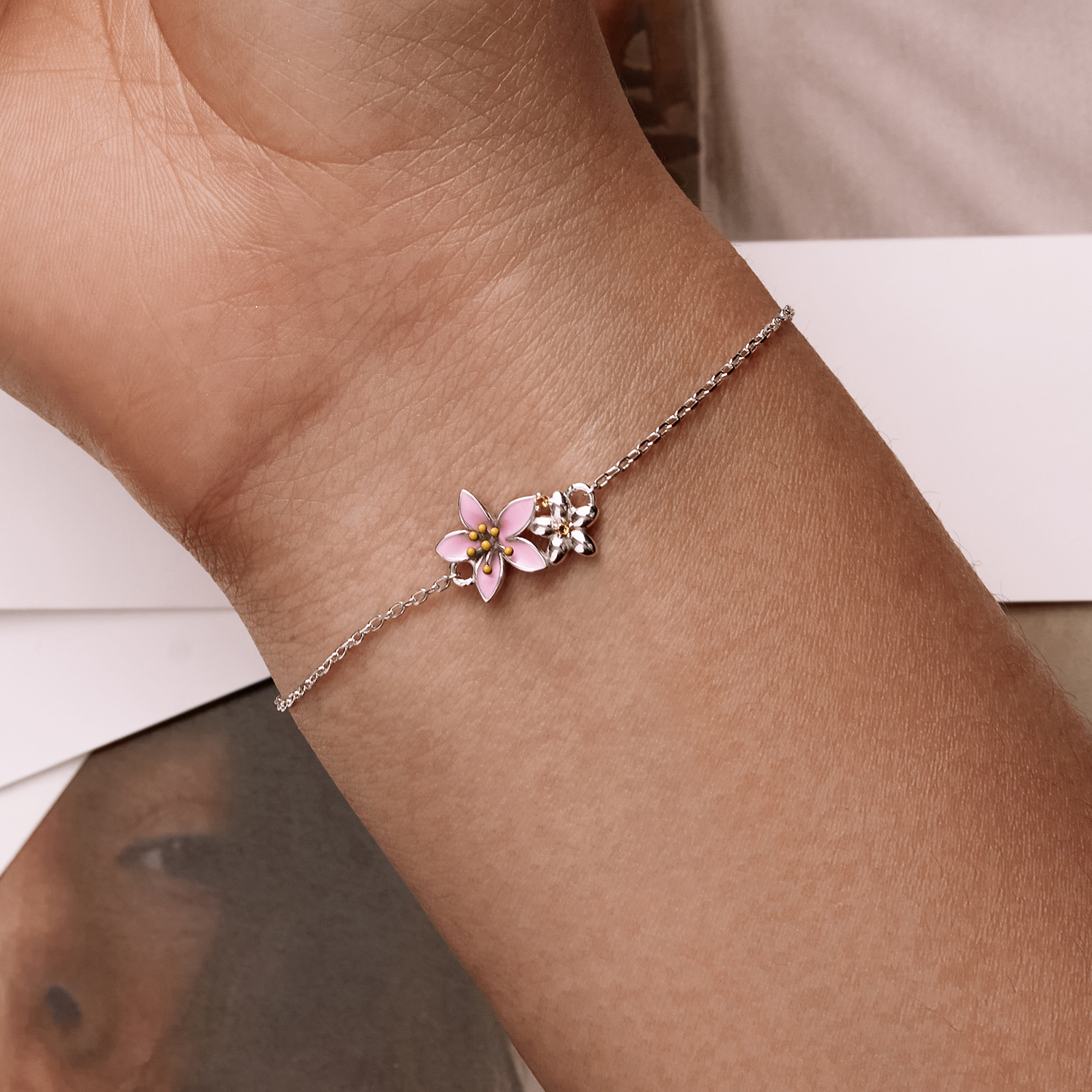 Pandora Style Mooie Sakura Armband - SCB232