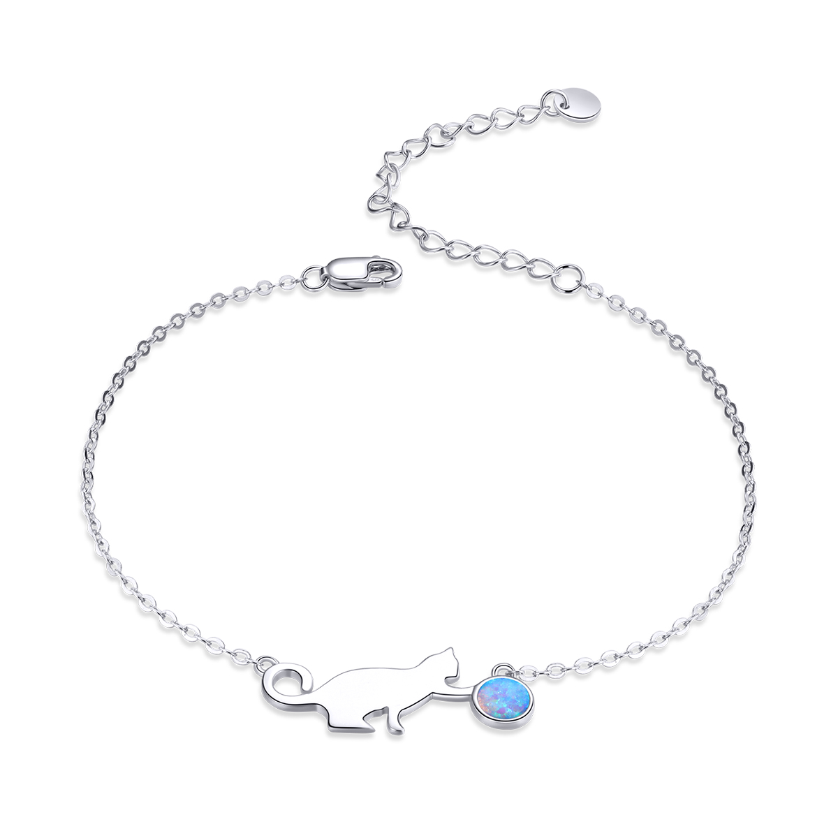 Pandora Style Opaal Kat Armband - SCB175