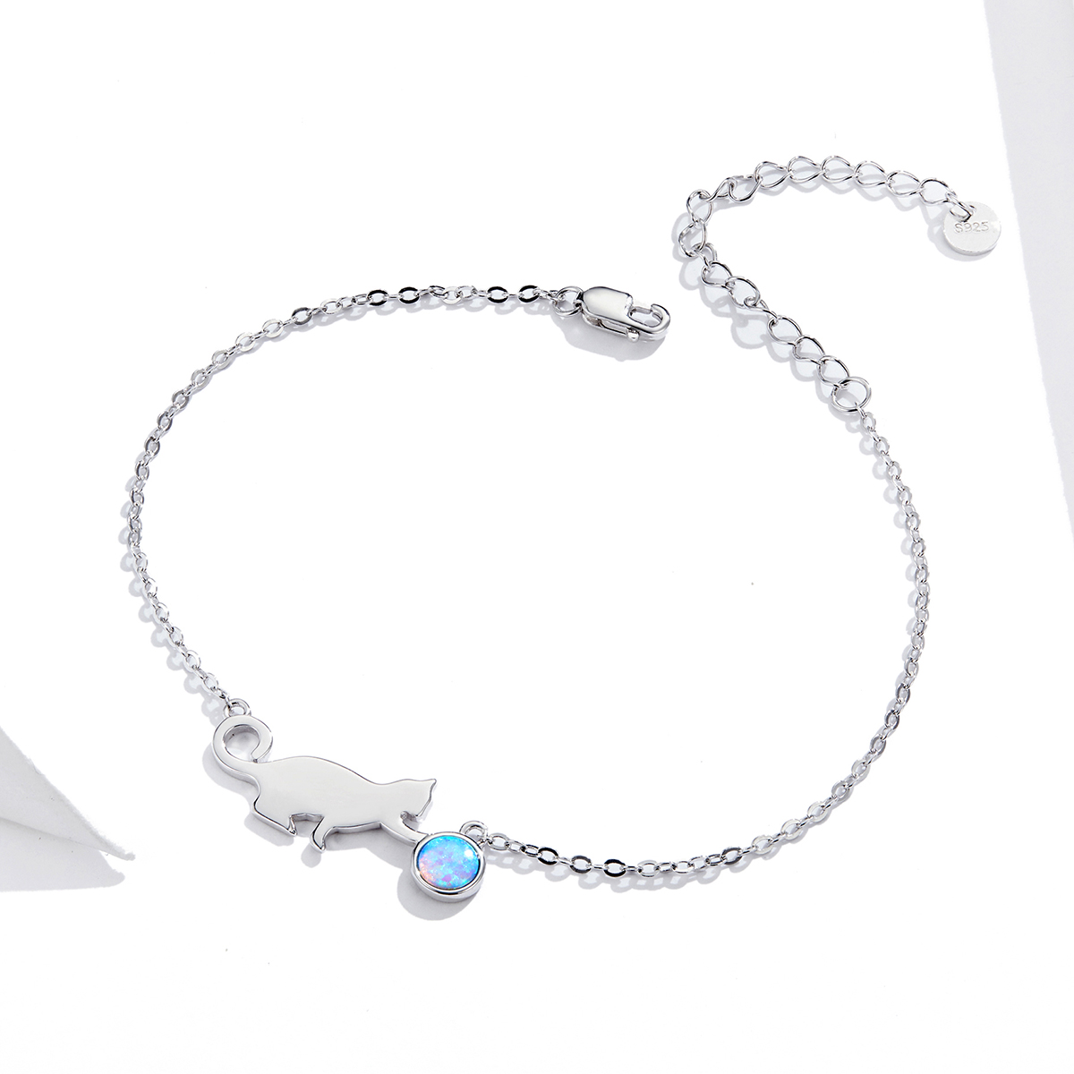 Pandora Style Opaal Kat Armband - SCB175