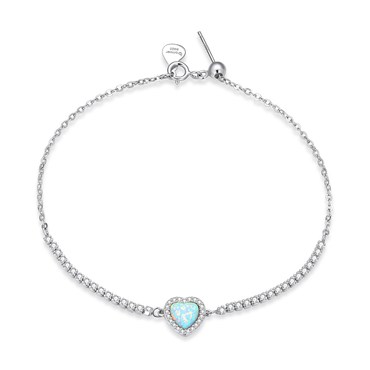 Pandora Style Opaal Liefde Armband - BSB086