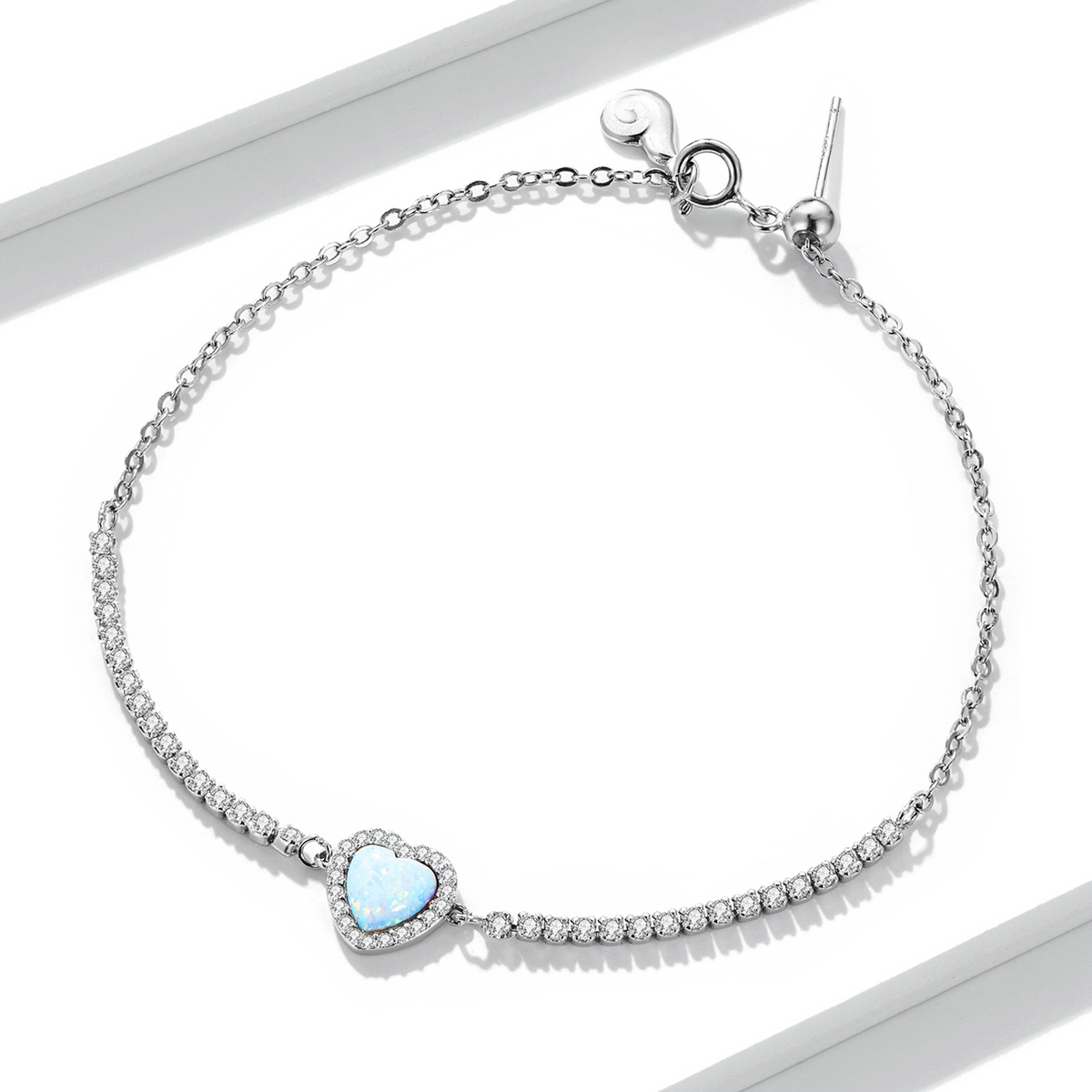 Pandora Style Opaal Liefde Armband - BSB086