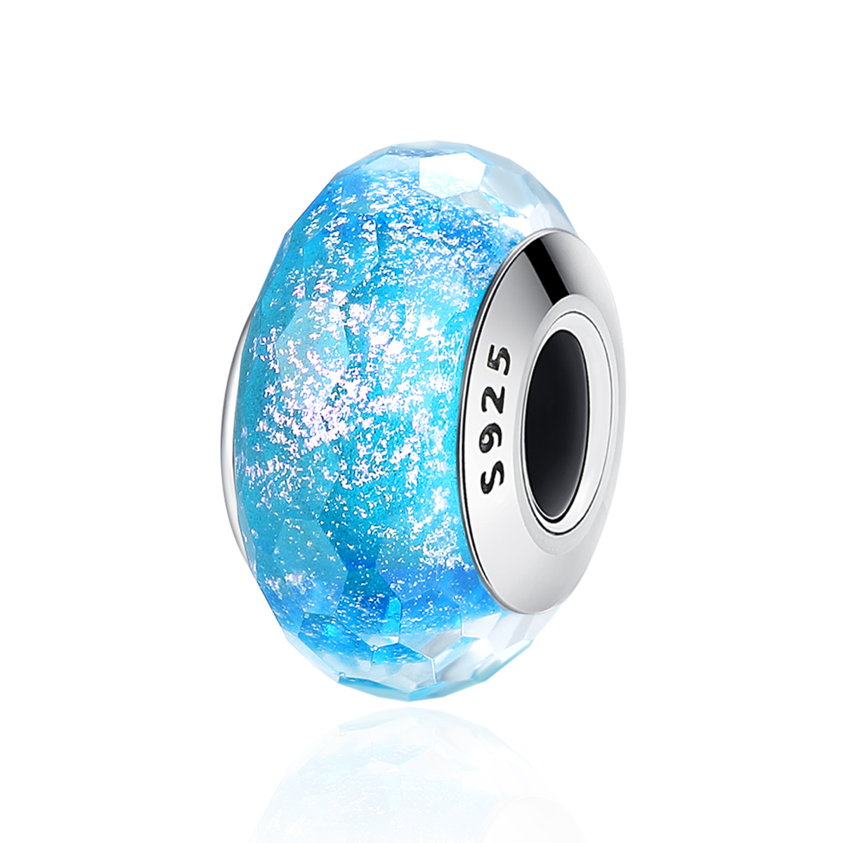 Pandora Style Blauwe Murano Glaskraal Bedel - SCZ054