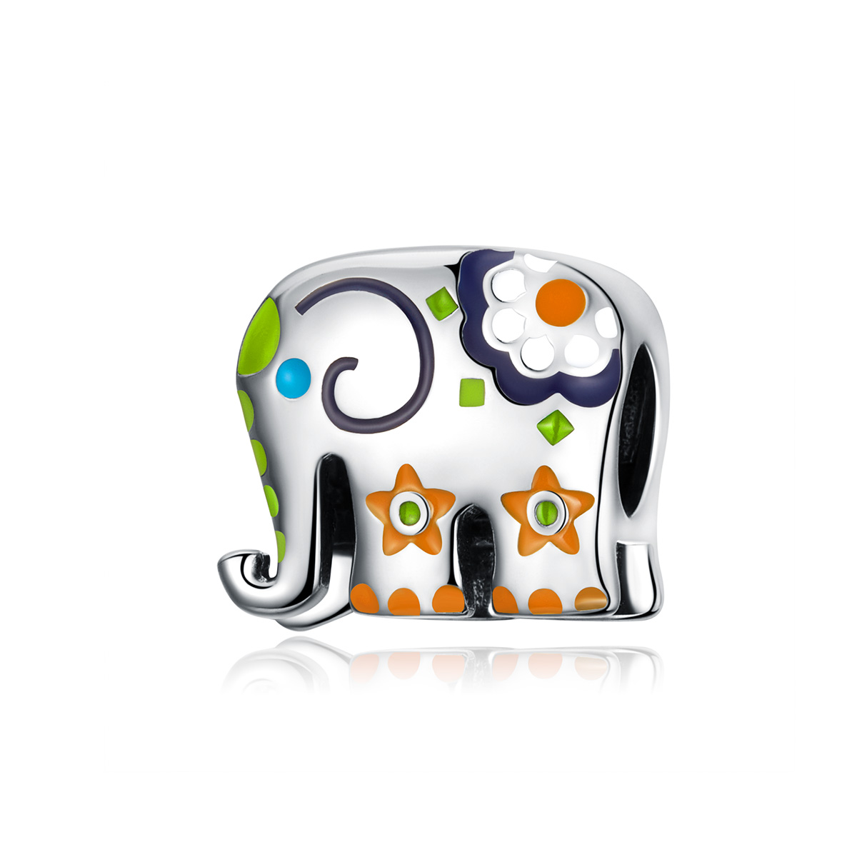 Pandora Style Gelukkige Olifant Bedel - BSC095