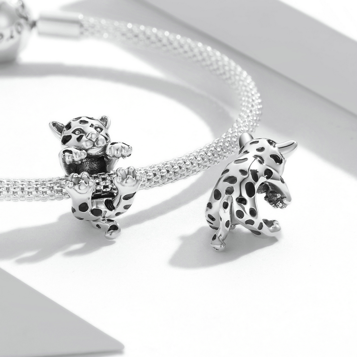 Pandora Style Grappige kleine cheeta Bedel - BSC556