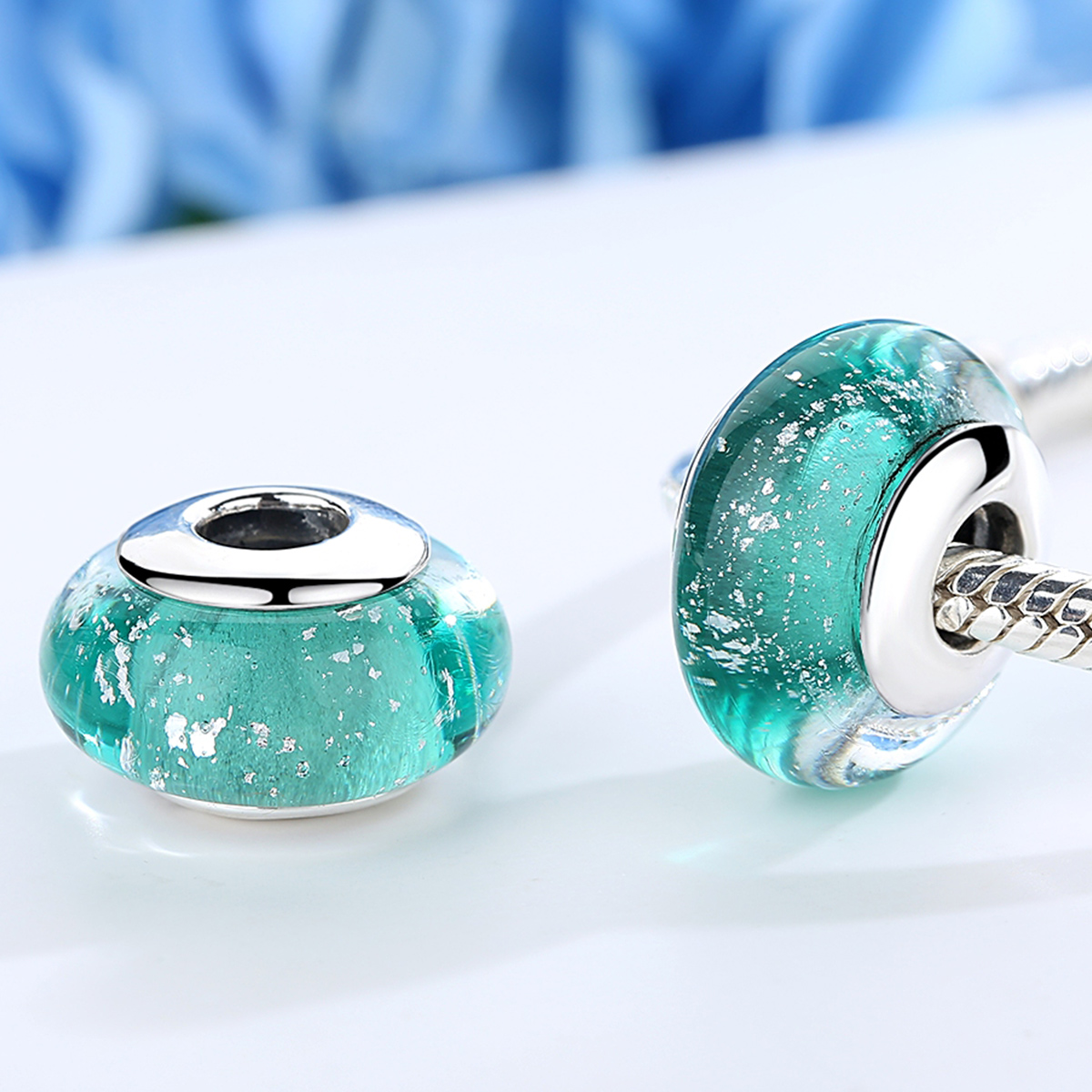 Pandora Style Groen Murano Glas Bedel - SCZ021