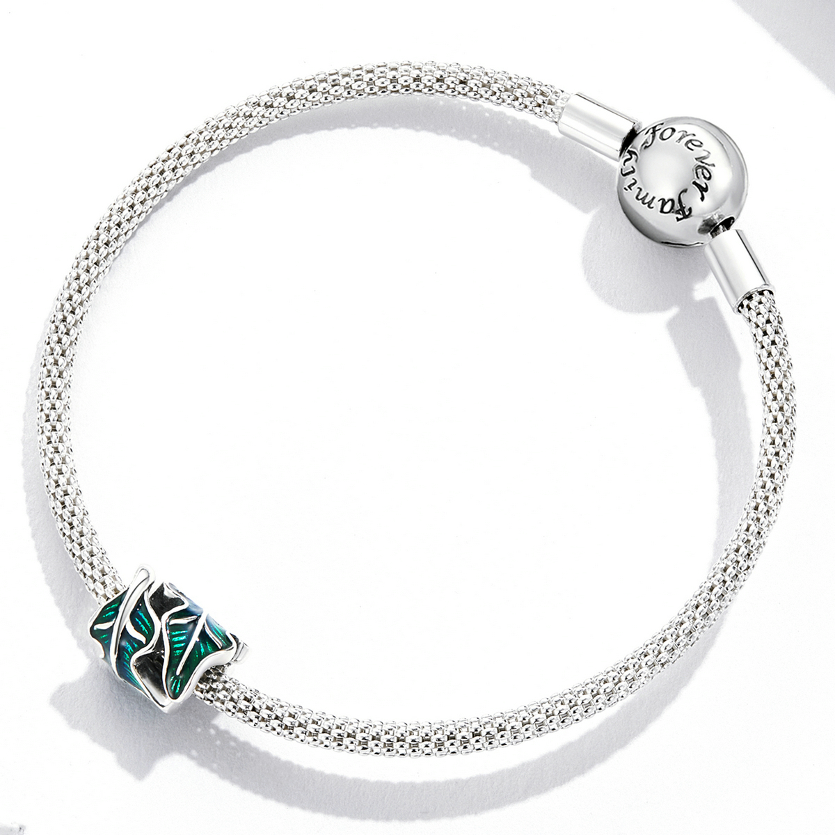 Pandora Style Groene bladeren Bedel - SCC2175