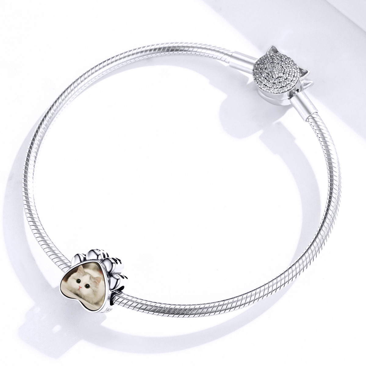 Pandora Style Kat Poot gepersonaliseerde foto Bedel - SCC1436