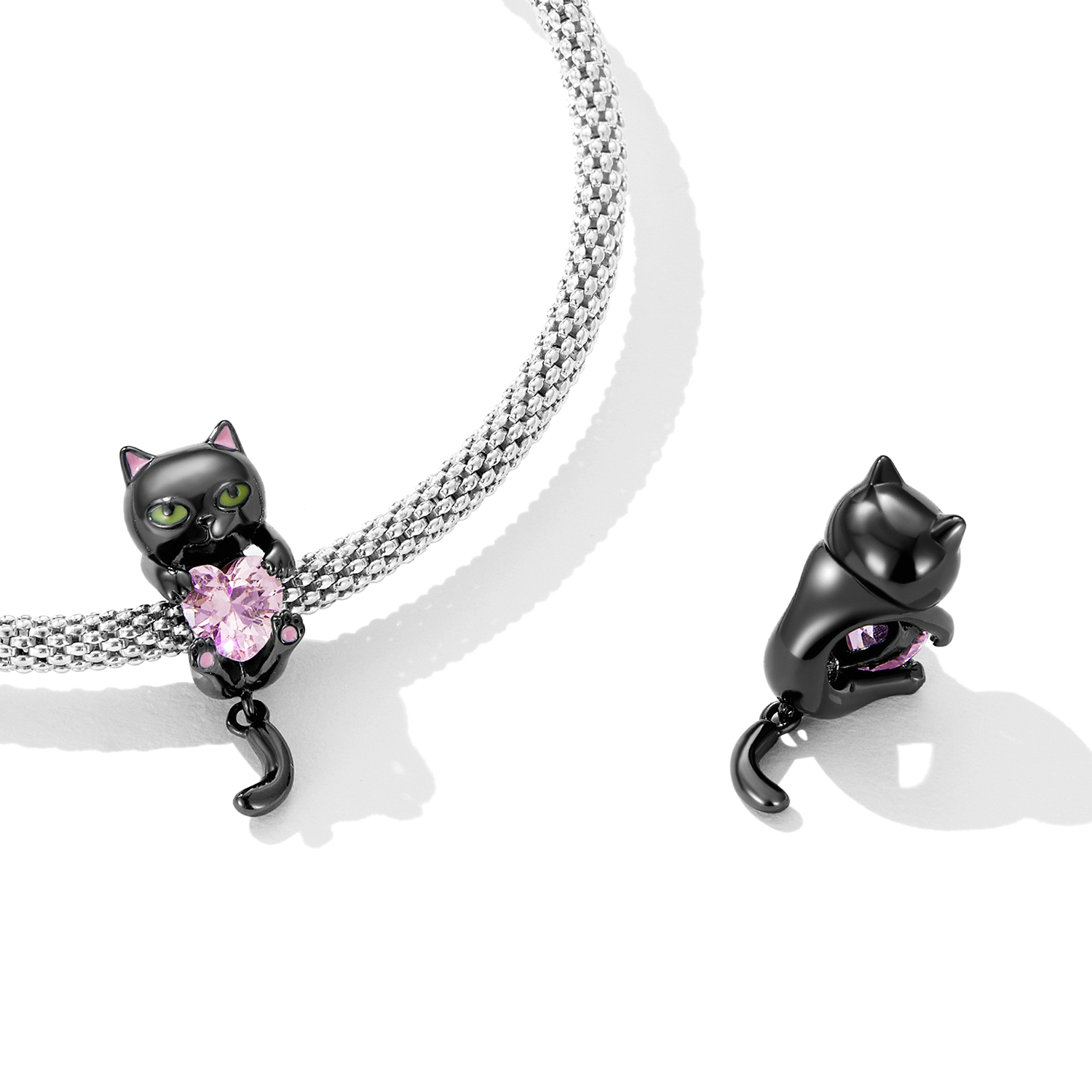 Pandora Style Kleine Zwarte Kat Bedel - SCC2329