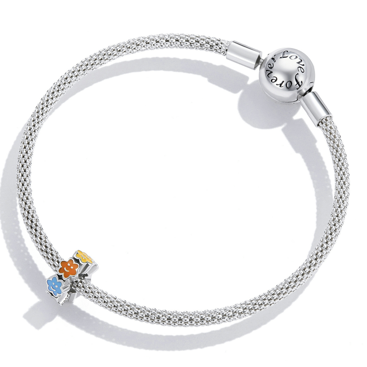 Pandora Style Kleurrijke Cloud Smiley Face Bedel - SCC2188