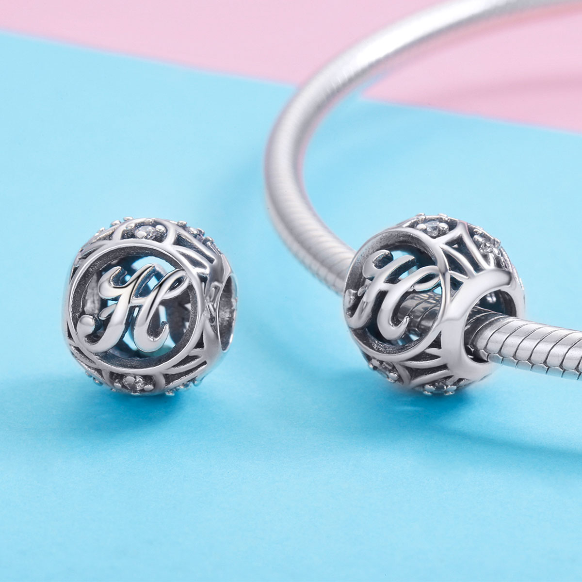 Pandora Style Letter-H Bedel - SCC738-H