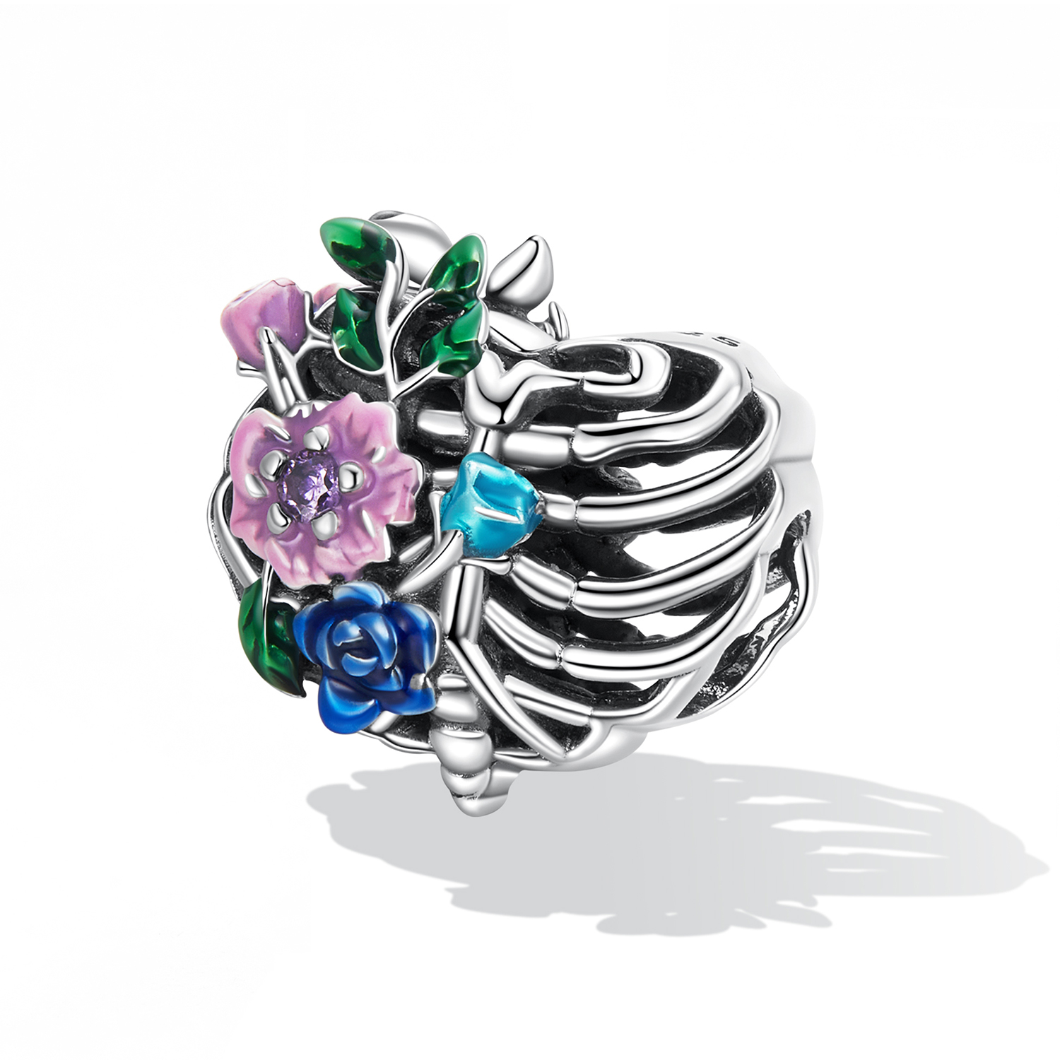 Pandora Style Liefde Rib Bloem Bedel - SCC2239