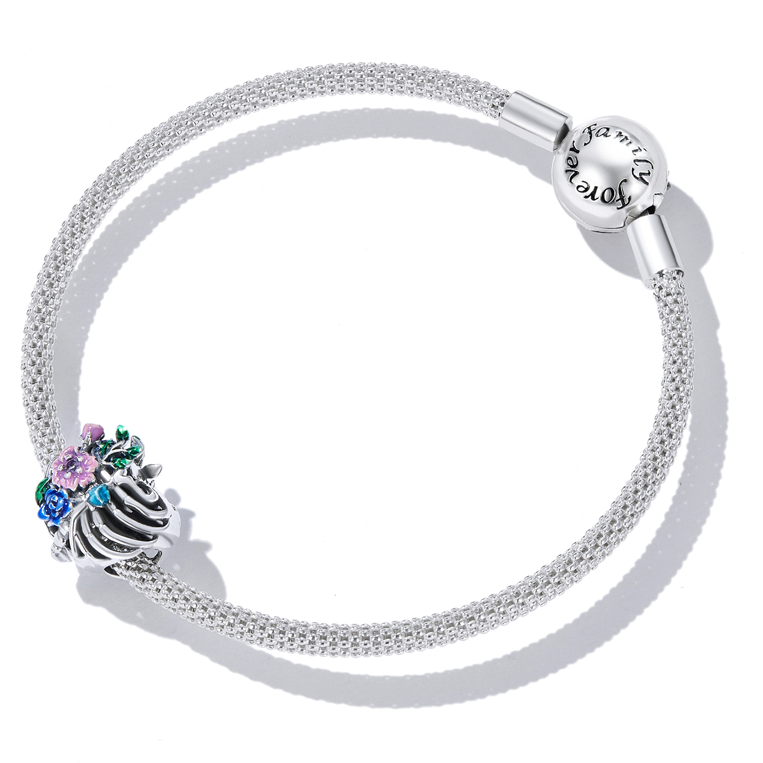 Pandora Style Liefde Rib Bloem Bedel - SCC2239