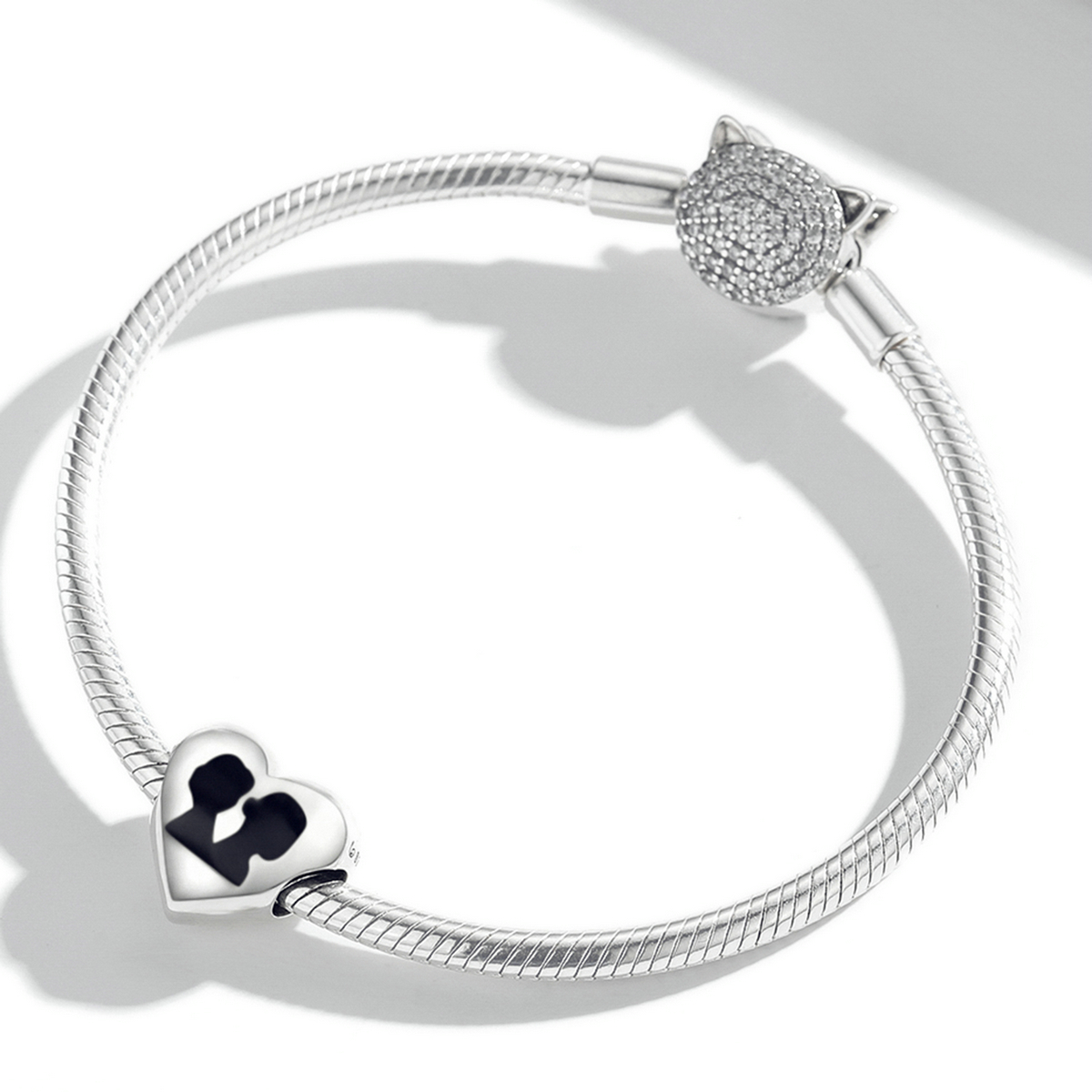 Pandora Style Liefde Silhouet Bedel - BSC549