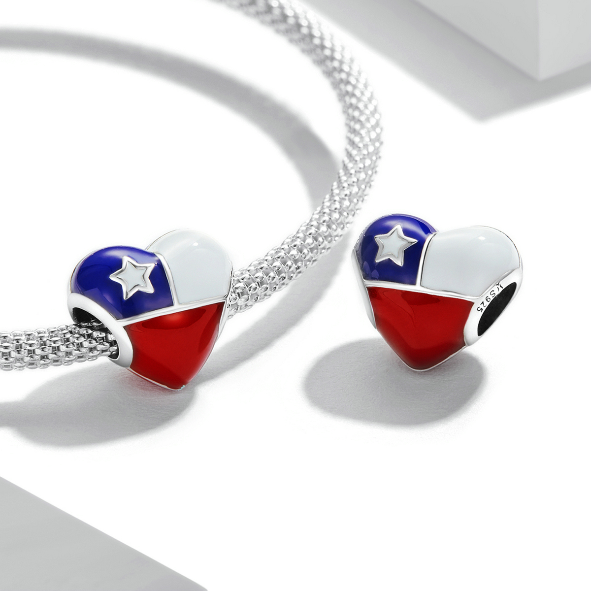 Pandora Style Love Chile Vlag Bedel - SCC2110