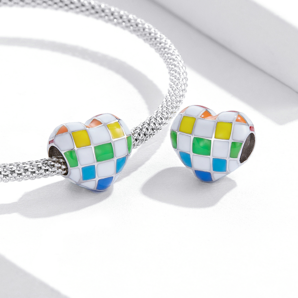 Pandora Style Love Rainbow Dambord Bedel - SCC2131