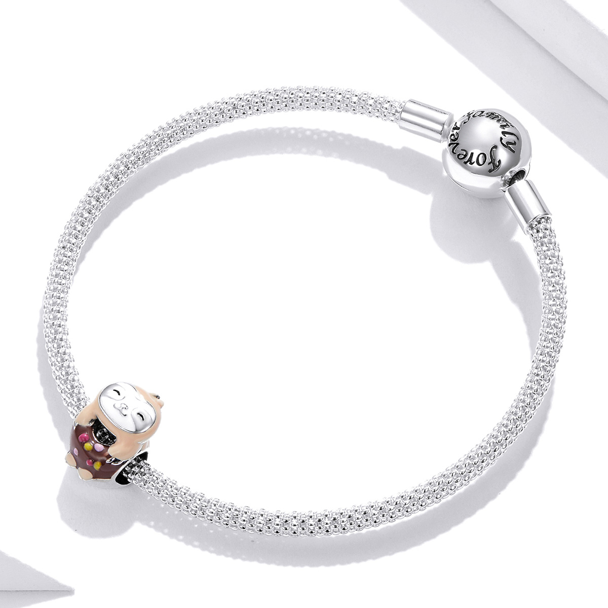 Pandora Style Luiaard Donut Bedel - SCC1881