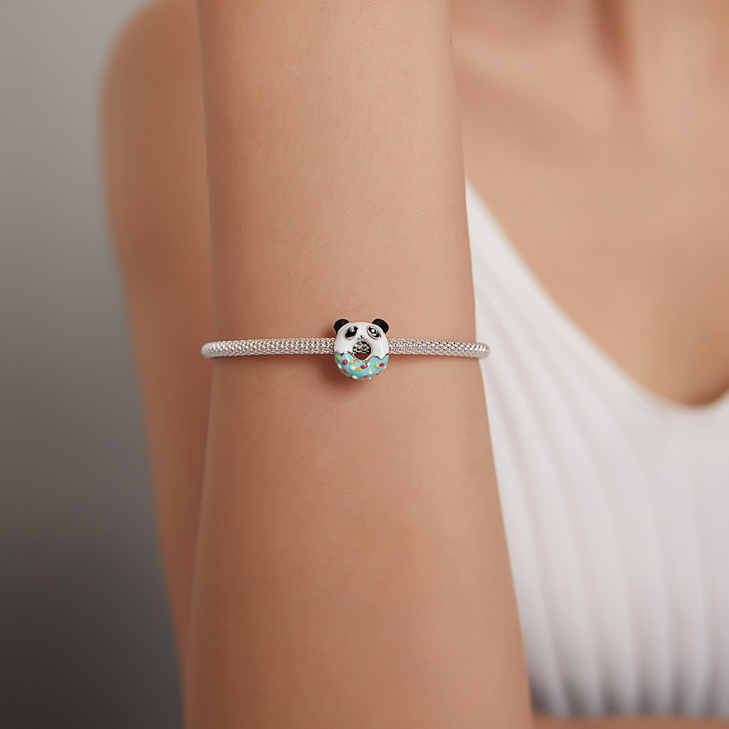 Pandora Style Panda Donuts Bedel - SCC1875