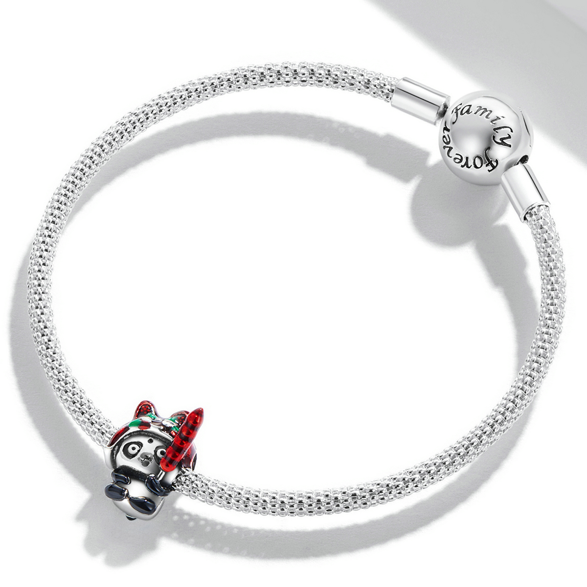 Pandora Style Panda met Tijgerhoed Bedel - SCC2105