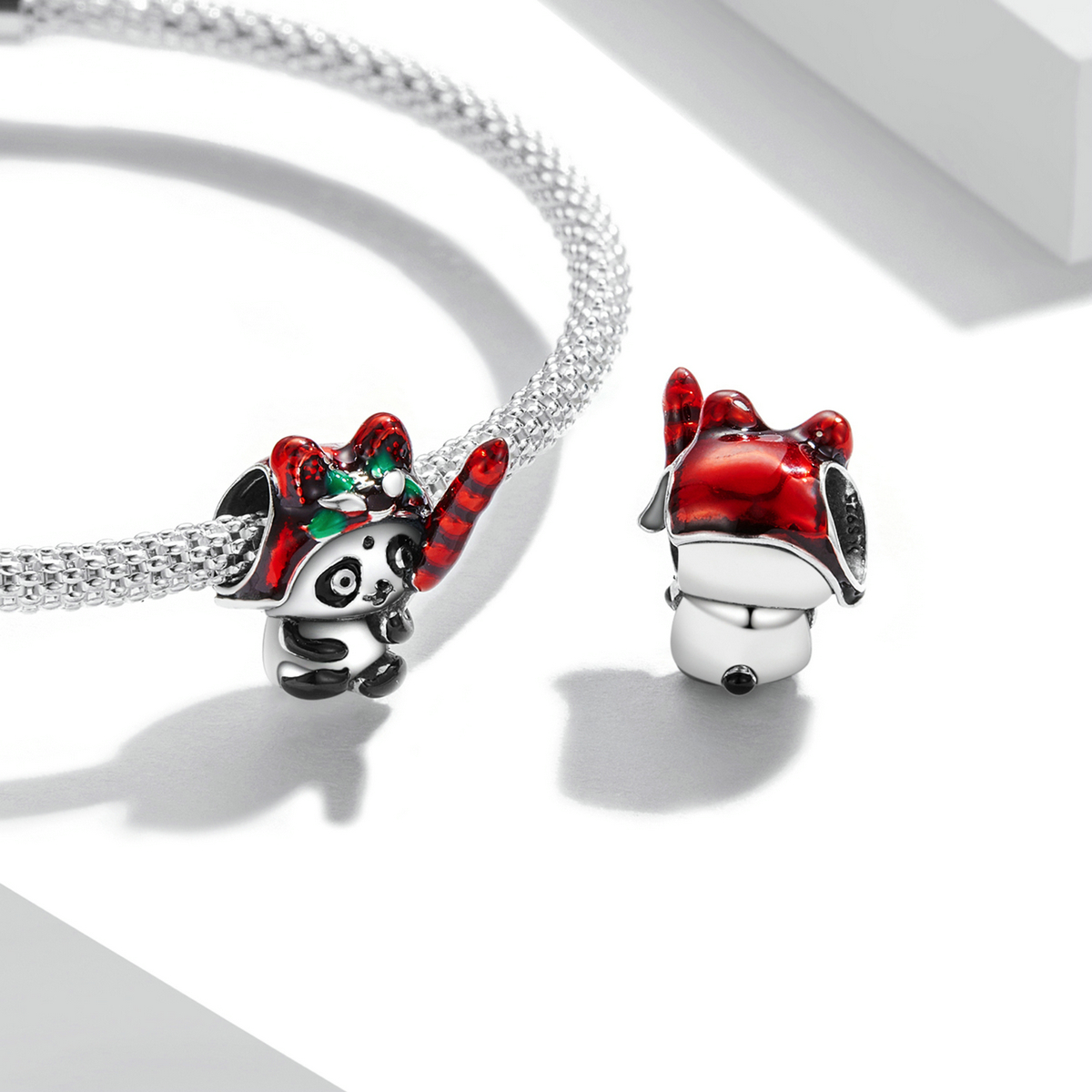 Pandora Style Panda met Tijgerhoed Bedel - SCC2105