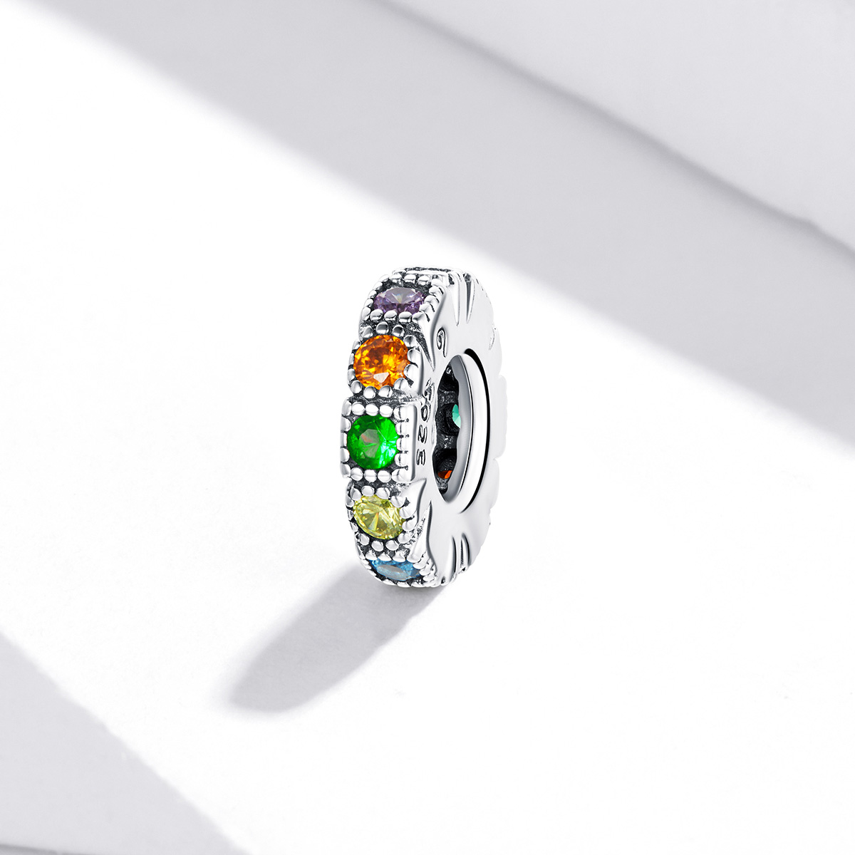 Pandora Style Regenboog Steen Spacer Bedel - BSC473