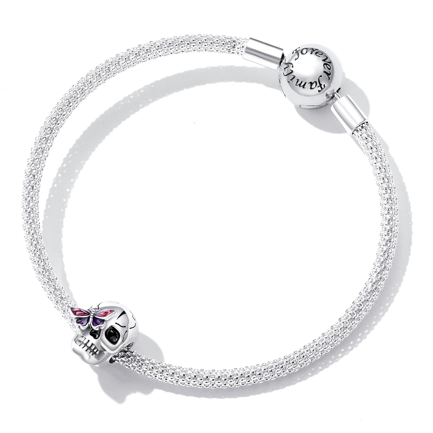 Pandora Style Retro Schedel Bedel - SCC2232