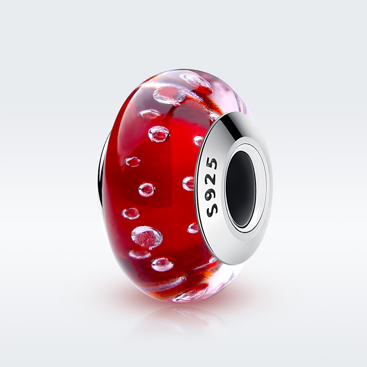 Pandora Style Rood Murano Glas Bedel - SCZ027