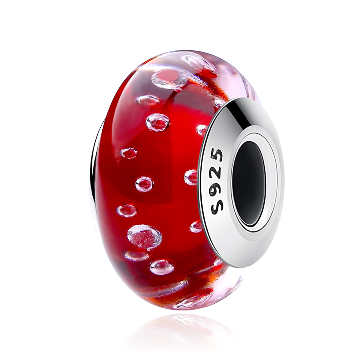 Pandora Style Rood Murano Glas Bedel - SCZ027