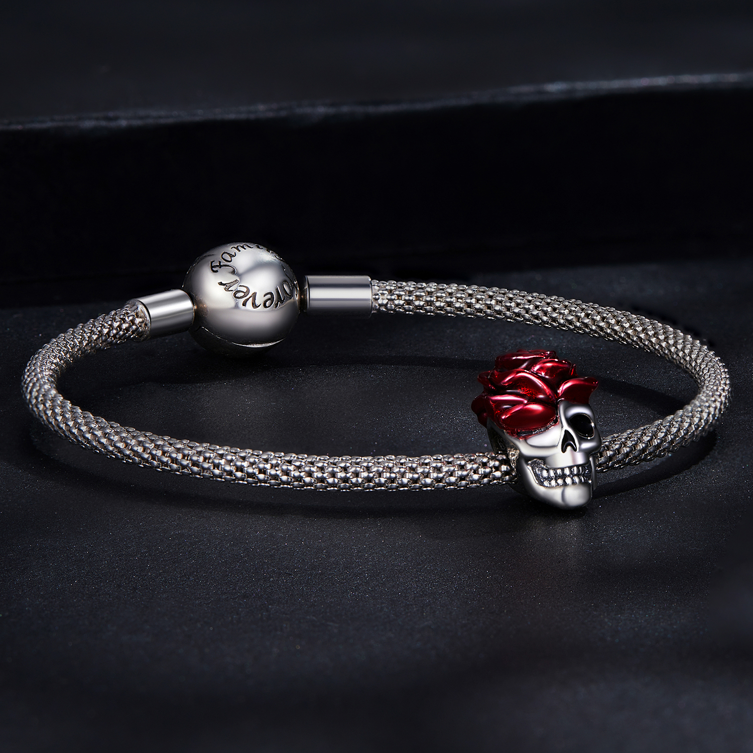 Pandora Style Rose Schedel Bedel - SCC2403