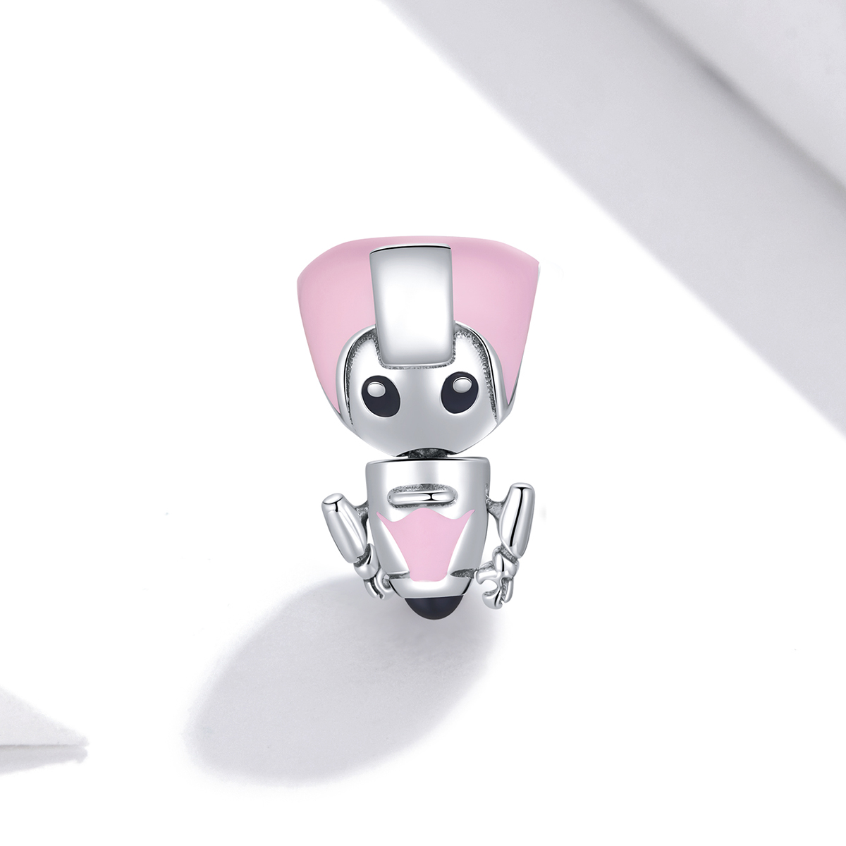 Pandora Style Roze Baby Robot Bedel - SCC1774