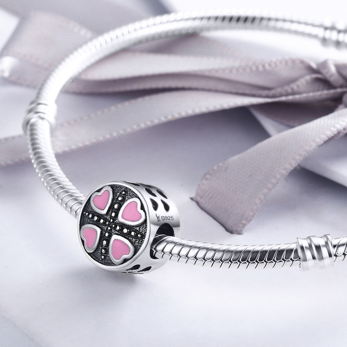 Pandora Style Roze Liefde Bedel - SCC157