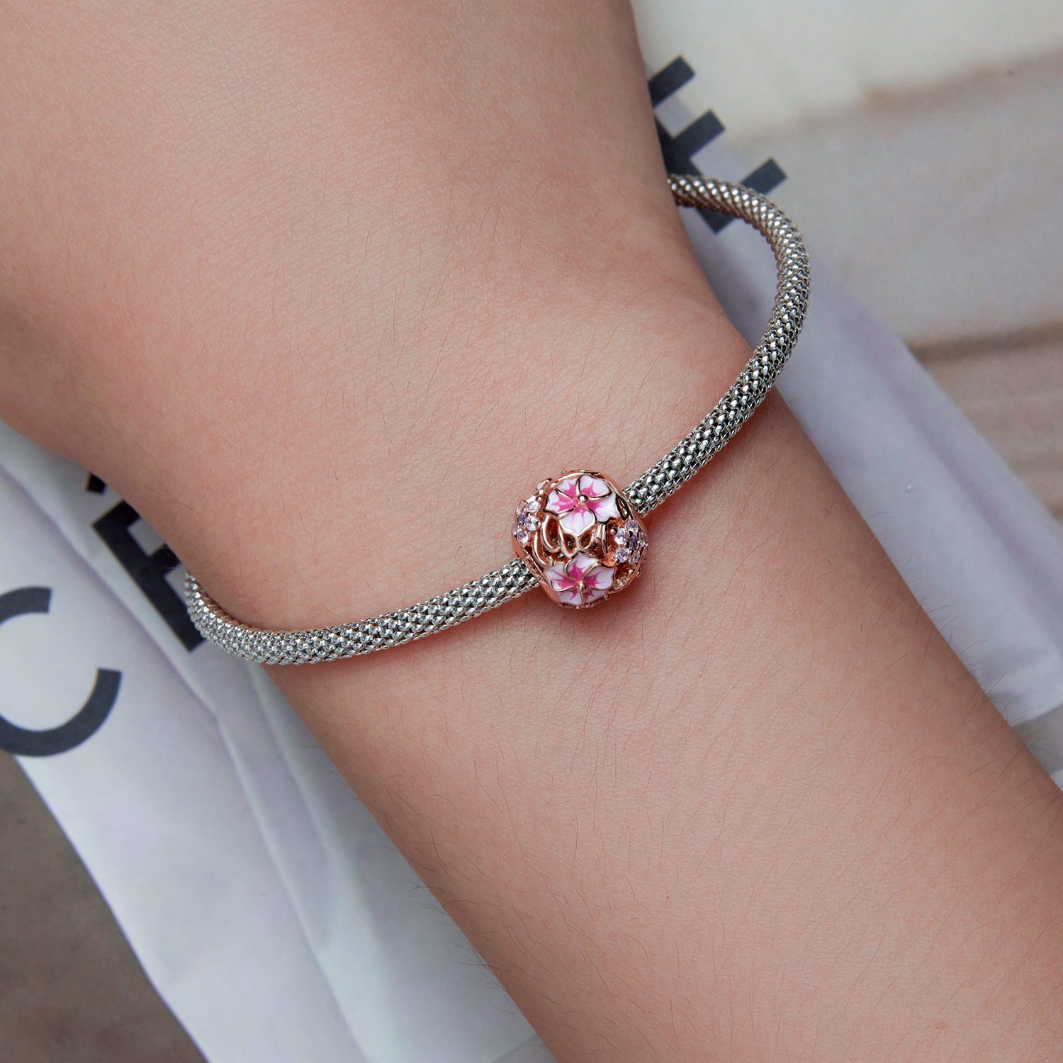 Pandora Style Roze Sakura Bedel - BSC643