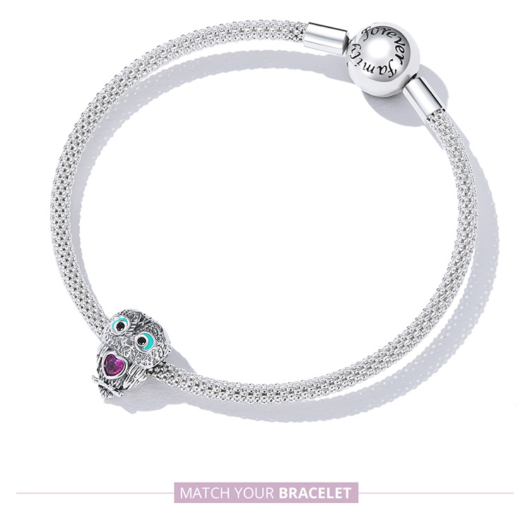 Pandora Style Schattige Uil Bedel - SCC2253